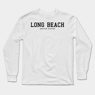 Long Beach California United States Vintage Minimalist Long Beach California State Name Sport Design Tees Long Sleeve T-Shirt